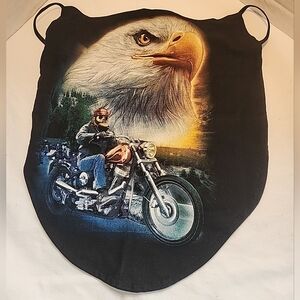 Black Motorcycle & Eagle Dog Bandana - Unbranded